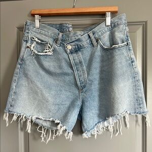 Agolde criss cross shorts